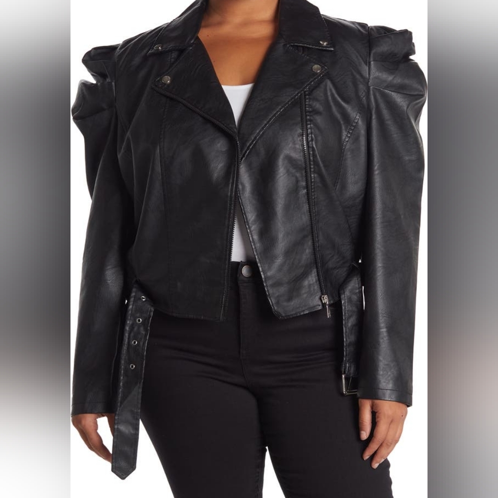NWT Azalea Wang Pumped Up Moto Jacket Sz 2X